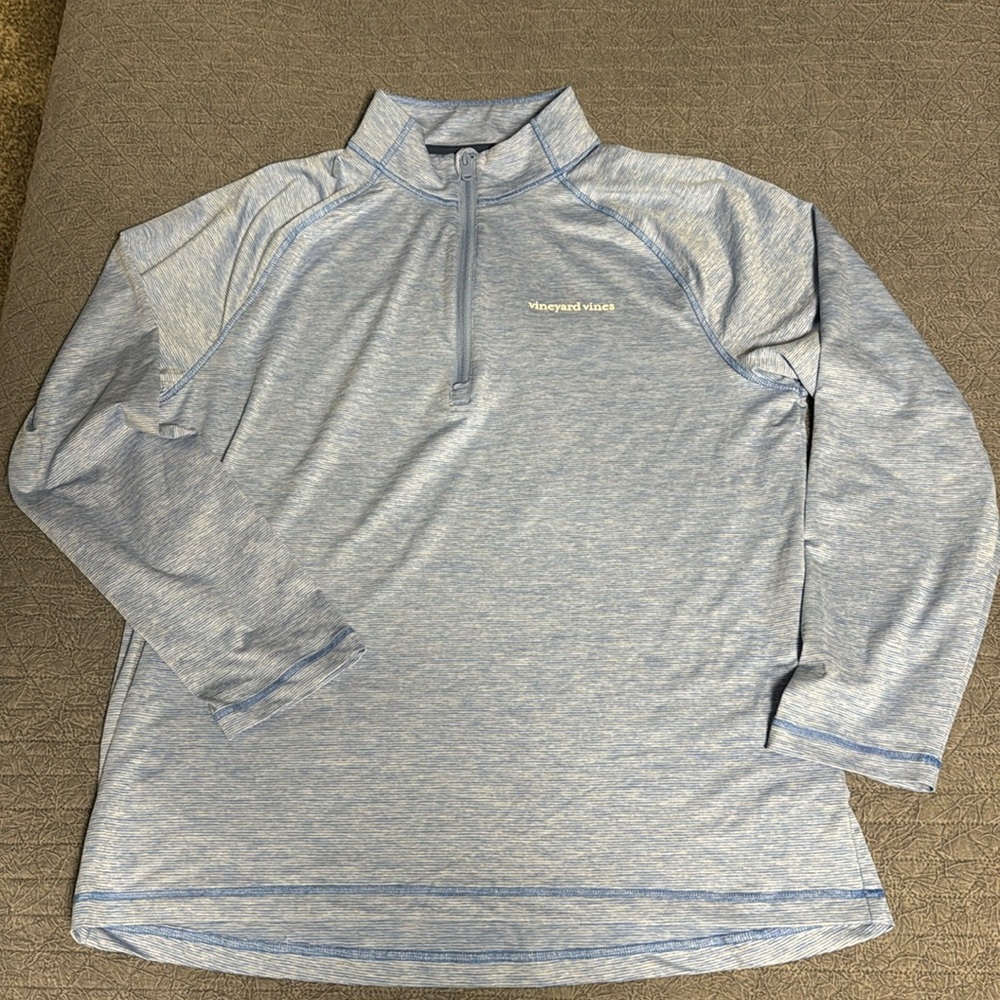 Vineyard Vines Performance 3/4 zip pullover light blue men’s large